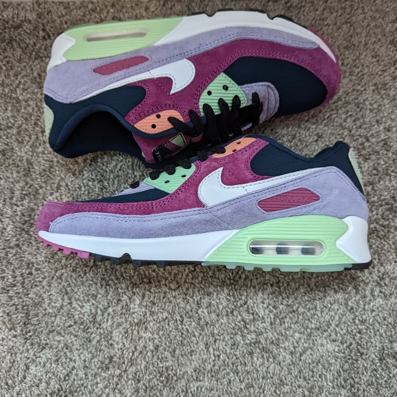 Nike Air Max 90 NRG Shoes Light Bordeaux Armory Navy DM0035-500 Men's - Picture 7 of 8